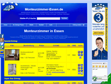 Tablet Screenshot of monteurzimmer-essen.de